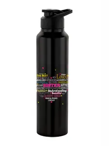 NIRLON Black & Pink Printed Stainless Steel Single Wall Vacuum Sipper 1L