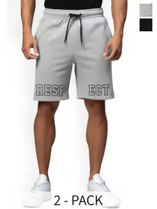 FFLIRTYGO Men Pack Of 2 Printed Loose Fit Cotton Shorts