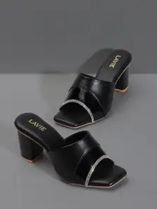 Lavie Embellished Open Toe Block Heels