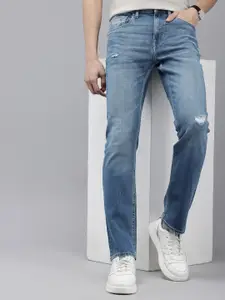 U.S. Polo Assn. Denim Co. Men Slim Fit Mildly Distressed Heavy Fade Stretchable Jeans
