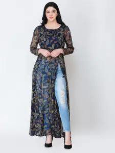 BAESD Floral Printed High Slit A-Line Kurta