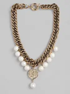 Tommy Hilfiger Brass-Plated Necklace