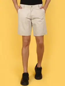 V-Mart Men Mid-Rise Twill Cotton Shorts