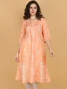 V-Mart Floral Printed A-Line Kurta