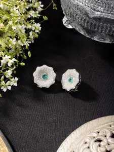 Niscka Silver Plated Stud Earrings