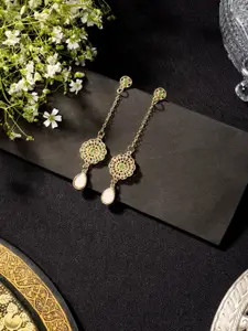 Niscka Gold-Plated Classic Drop Earrings