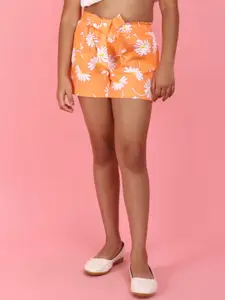 V-Mart Girls Floral Printed Cotton Shorts