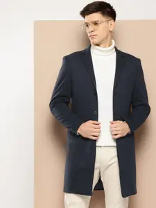 INVICTUS Notched Lapel Collar Longline Overcoat