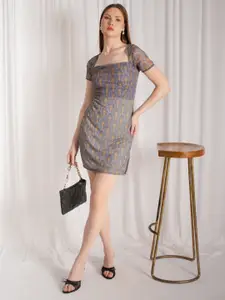Stylecast X Hersheinbox Printed Ruched Sheath Mini Dress