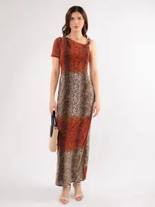 Stylecast X Hersheinbox Animal Print Sheath Maxi Dress