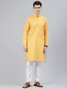 Majestic Man Men Ethnic Motifs Embroidered Thread Work Kurta