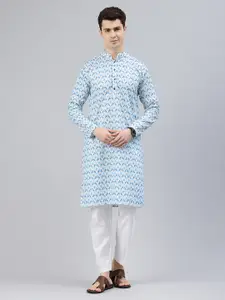 Majestic Man Men Ethnic Motifs Embroidered Thread Work Kurta