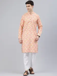 Majestic Man Men Geometric Embroidered Sequinned Kurta