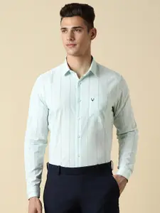 Allen Solly Striped Printed Spread Collar Slim Fit Full Sleeves Formal Shirt