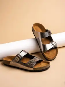 MOZAFIA Women Textured Open Toe Flats