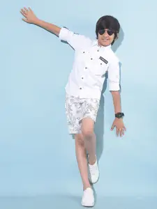 Crimsoune Club Boys Classic Slim Fit Casual Shirt