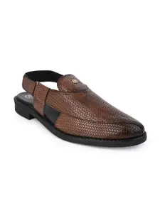 Alberto Torresi Men Textured Shoe-Style Sandals