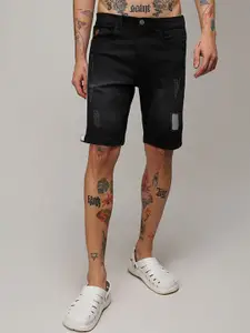Campus Sutra Men Mid-Rise Slim Fit Denim Shorts