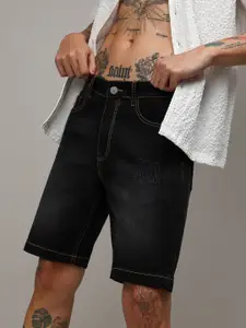 Campus Sutra Men Mid-Rise Denim Shorts