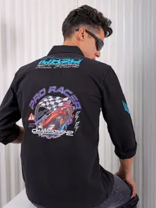 The Indian Garage Co Spread Collar Printed  Cotton Casual Shirt