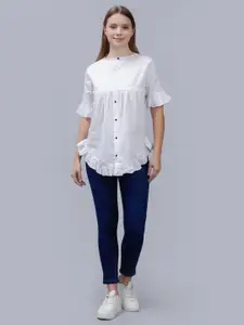 ENTELLUS Bell Sleeves Cotton Top