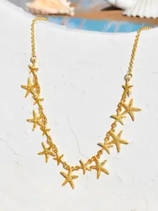 Voylla Gold-Plated Starfish Dangler Necklace