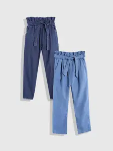 BAESD Girls Pack Of 2 Clean Look Mid Rise Cotton Jeans