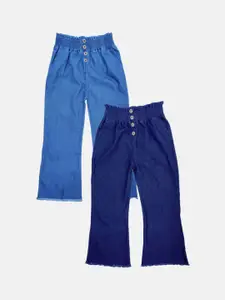 BAESD Girls Pack of 2 Clean Look Cotton Jeans