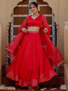 Thread & Button Ready to Wear Lehenga Blouse With Dupatta