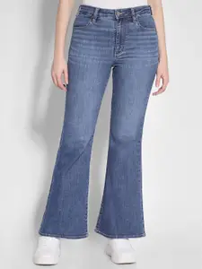 AMERICAN EAGLE OUTFITTERS Women Bootcut Clean Look High-Rise Light Fade Pure Cotton Jeans