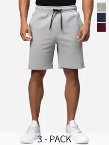 FFLIRTYGO Men Pack Of 3 Cotton Outdoor Sports Shorts