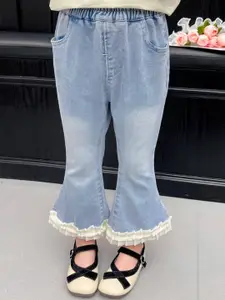 StyleCast x Revolte Girls Relaxed Fit Heavy Fade Cuffed Hem Jeans