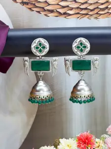 PRIVIU Silver Plated Classic Jhumkas Earrings