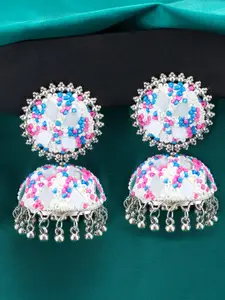 PRIVIU Artificial Beads Beaded Dome Shaped Jhumkas