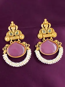 PRIVIU Gold Plated Contemporary Drop Earrings