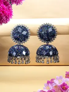 PRIVIU Metal Dome Shaped Jhumka Earrings