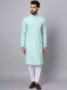 Latest Chikan Garments Mandarin Collar Long Sleeves Cotton Kurta