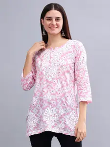 Seva Chikan Ethnic Motifs Embroidered Chikankari Chikankari Kurti