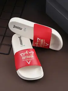 Roadster Printed Open Toe Sliders