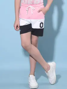 Crimsoune Club Boys Colourblocked Slim Fit Shorts
