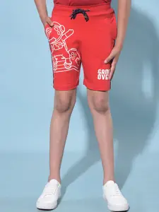 Crimsoune Club Boys Graphic Printed Slim Fit Shorts