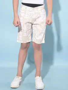 Crimsoune Club Boys Graphic Printed Slim Fit Pure Cotton Shorts