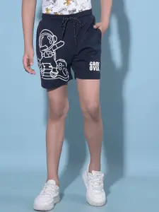 Crimsoune Club Boys Graphic Printed Slim Fit Shorts