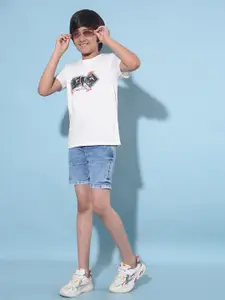 Crimsoune Club Boys Graphic Printed Slim Fit T-shirt