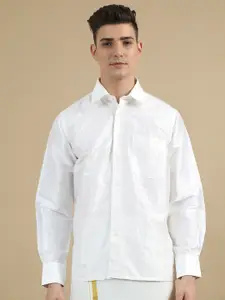 TATTVA Classic Spread Collar Long Sleeves Casual Shirt
