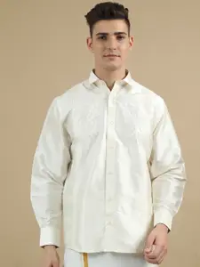 TATTVA Classic Spread Collar Long Sleeves Casual Shirt