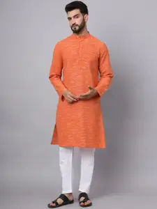 Latest Chikan Garments Mandarin Collar Long Sleeves Cotton Pathani Kurta