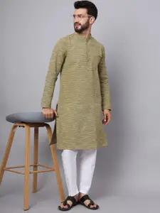 Latest Chikan Garments Woven Design Mandarin Collar Straight Kurta