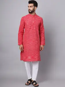 Latest Chikan Garments Mandarin Collar Long Sleeves Cotton Kurta