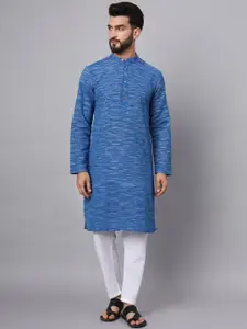 Latest Chikan Garments Woven Design Mandarin Collar Straight Kurta